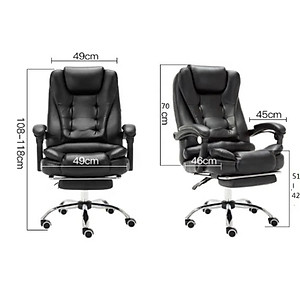 Ghế xoay văn phòng nâng hạ độ cao, có chức năng matxa, có gác chân, da PU cao cấp - Bảo Hành 2 Năm