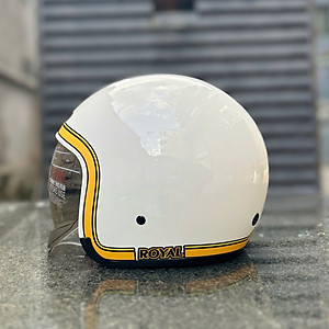 Nón bảo hiểm 3/4 ROYAL M139 có kính âm V10 TRẮNG