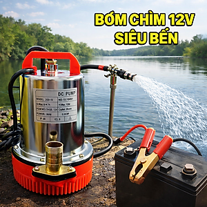 Máy Bơm Chìm 12V Lõi Đồng – Chạy Bình Ắc Quy, Bơm Nhanh, Bền Bỉ