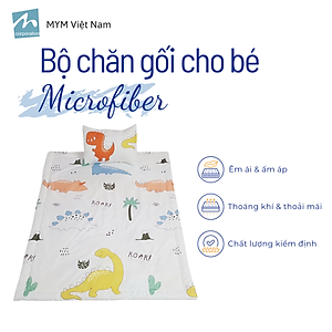 Bộ chăn gối cho bé đi học mẫu giáo MYM chất vải microfiber mềm mịn, êm ái (Khách Vui Lòng Chat Với Shop Để Chọn Mẫu)