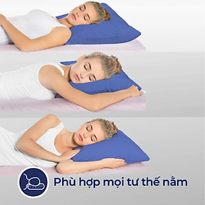 Gối Cao Su Liên Á Oval LAGOV4565 (45 x 65 cm) - Trắng