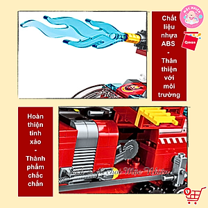 Đồ chơi lắp ráp, xếp hình Qman 1805 - Biệt đội xe cứu hỏa (313 mảnh ghép) - Dành cho bé trai từ 6 tuổi