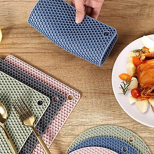 Set 4 Miếng Lót Nồi Silicon Vuông Chống Trầy Xước Bếp Từ/Bếp Điện – Bảo Vệ Mặt Bếp Cảm Ứng, Chịu Nhiệt 300°C, Chống Trượt An Toàn - HÀNG CHÍNH HÃNG MINIIN