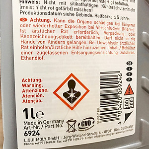 Nước Làm Mát Động Cơ Xe Loại Màu Đỏ Cao Cấp Liqui Moly Coolant 6924 (1L)