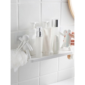 Kệ dán tường nhà tắm hình người chất liệu nhựa PP chắc chắn, Kệ đa năng để đồ hình người trắng, Kệ mỹ phẩm treo tường, decor phòng - Chính hãng MINIIN 