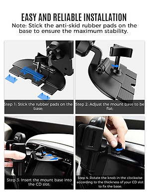 Giá đỡ điện thoại kẹp khe CD ô tô xe hơi Mpow - Hàng chính hãng