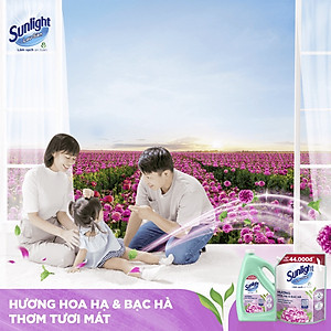 Nước Lau Sàn Sunlight Tinh Dầu Thảo Mộc Hương Hoa Hạ Bạc Hà Túi 3.6KG