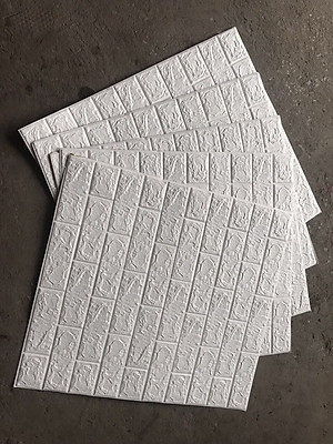 Bộ 10 tấm xốp dán tường 3D giả Gạch - 6mm