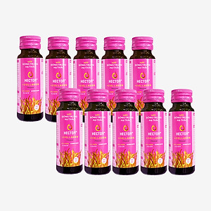 Hộp 10 chai nước Thực phẩm chức năng đông trùng hạ thảo Hector collagen 