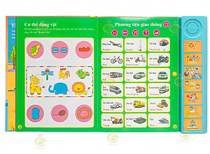 (Bản nâng cấp 2022) Sách nói Điện tử Song ngữ Anh - Việt cho trẻ em - Sách điện tử đa chức năng giáo dục sớm