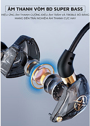 Tai nghe super bass kèm mic livestream RIBI KT02 - Thiết kế đeo vòng qua tai - Phù hợp nghe nhạc, chơi game, ghi âm, học online - Hàng chính hãng