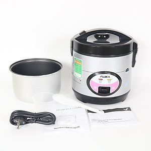 Nồi Cơm Điện 1L Fujika FJ-NC1005 Công Suất 400W Lồng Men Chống Dính Cho 2,3 Người Ăn (Mẫu Ngẫu Nhiên)-Hàng Chính Hãng