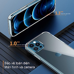 Ốp Lưng Kính Cường Lực Trong Suốt, Viền Máy Dẻo, Chống Trầy Xước, Va Đập  Dành Cho Iphone 12/ 12Mini/ 12Pro/12 Pro max/ 7/8SE 2020 Hàng Chính Hãng Helios