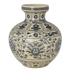 Bình Phượng hoàng truyền thống Gốm Chu Đậu (S6)- Kích thước F22 x H25 cm