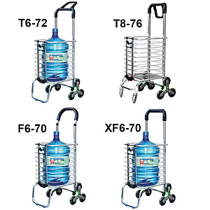 Xe kéo đi chợ Inox 6 bánh leo cầu thang, gấp gọn tiện dụng NIKITA