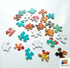 Tranh Xếp Hình Random Cut 750 Mảnh Minh Châu – Spring Cottage (40x60cm)