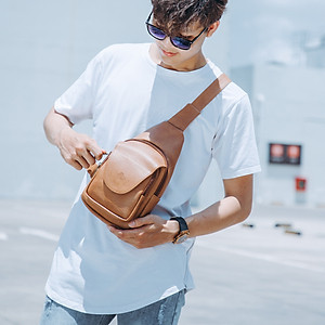 Balo Lata ( Thời trang nam đi chơi cỡ nhỏ - Balo đeo chéo da BALC22 )