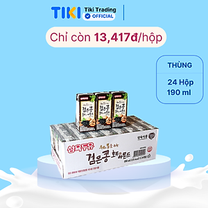 Thùng 24 Hộp Sữa Đậu Đen, Óc Chó, Hạnh Nhân Sahmyook Foods (190ml / Hộp)