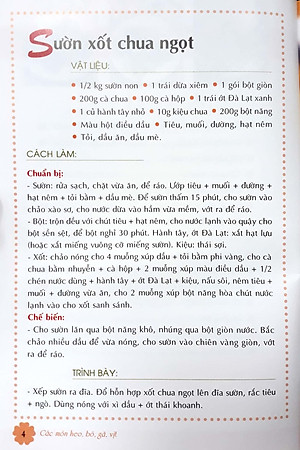 Sách Các Món Heo, Bò, Gà, Vịt (Tái Bản)