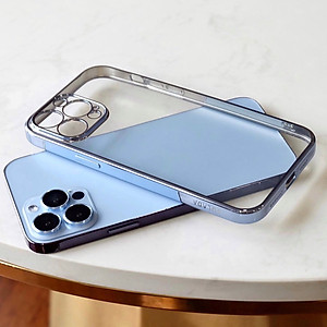 Ốp lưng dẻo trong viền màu bảo vệ camera Sulada cho iPhone 14 ProMax / 14 Pro / 14 Plus / 14 – hàng nhập khẩu