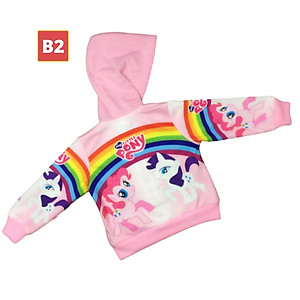 Áo khoác bé gái Pony cầu vồng từ 11-43kg - Thun cotton da cá in 3D cực chất -Kiến Lửa