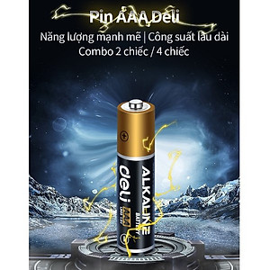 Pin kiềm Akaline AAA Deli - Vỉ 2 viên/ 4 viên - 18504/18505
