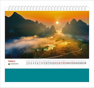 Lịch bàn Phong Cảnh Vùng Cao 2026 - Lịch Cơm Có Thịt