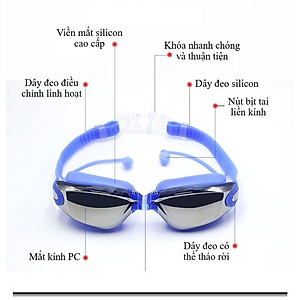 kính bơi người lớn mắt tráng gương YUKE - E770, chống tia UV400, chống nước, chống mờ(Tặng Kèm Hộp)