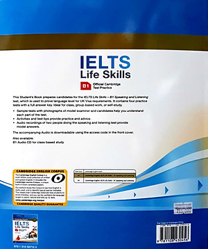 IELTS Life Skills Official Cambridge Test Practice B1 Student's Book with Answers and Audio Reprint Edition (Sách Không Kèm Đĩa)