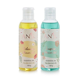 Hộp quà tặng combo 4 gel tắm AN'Sw tặng sinh nhật, 20/10, 20/11, Noel, Tết, Valentine, 8/3 (kèm túi giấy)