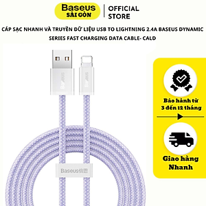 Cáp sạc nhanh và truyền dữ liệu Usb to Light-ning 2.4A Baseus Dynamic Series Fast Charging Data Cable- CALD- Hàng chính hãng