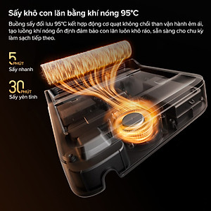 Máy Hút Bụi Lau Sàn Roborock F25 Ultra Khí Nóng Khử Khuẩn 22.000 Pa - Hàng Chính Hãng