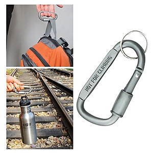 Móc Đa Năng Móc Khóa Nhôm Đi Phượt Carabiner Chữ D Khoá Xoay 8cm