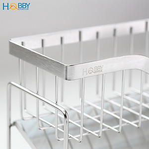 Kệ rổ để đồ rửa chén gác bồn rửa chén inox 304 Hobby home decor KRC8