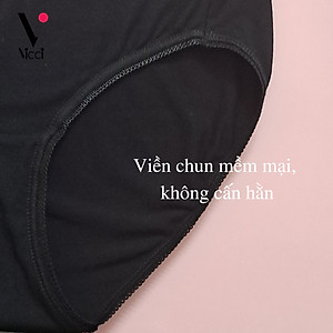 Quần lót nữ cotton trơn cạp cao Vicci 105 ôm gọn vòng 3, mềm mại, thấm hút mồ hôi, kháng khuẩn, khử mùi (có bigsize)