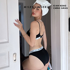 Bộ Đồ Lót Viền Lưng Logo Miley Vải Sợi Thiên Nhiên BamBoo Miley Lingerie BRB001_FBS01