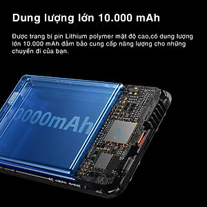 Pin Sạc dự phòng không dây nam châm 5-in-1 ROCK P50 10000mAh 20W tích hợp chân đế giữ điện thoại - Hàng chính hãng bảo hành 12 tháng