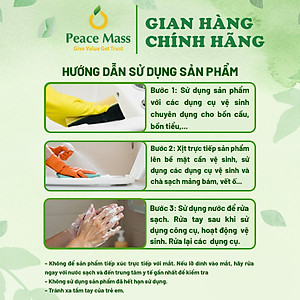 Nước Cọ Rửa Toilet Peace Mass Tinh dầu Quế Can 3.6 Lít