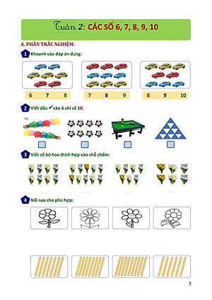 Phiếu bài tập cuối tuần Toán 1 - Biên soạn theo chương trình mới (Sách màu)