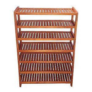 Kệ Giày Dép Gỗ Tự Nhiên 7 Tầng Rộng 80cm (Vàng)