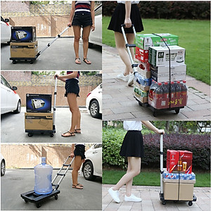 Xe Đẩy Hàng, Xe Kéo Hàng 5 Bánh tiện lợi, tải trọng lớn