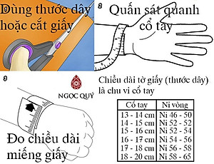 Vòng tay liền khối đá mã não trắng mệnh thủy kim - Ngọc Quý Gemstones