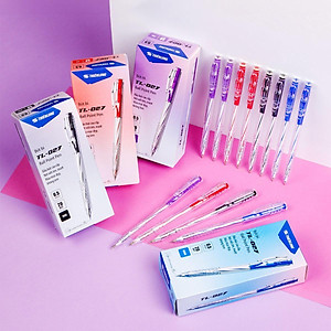 Combo 10-15-20 Bút Bi Thiên Long TL-027 - Mực Xanh/Đen/Đỏ