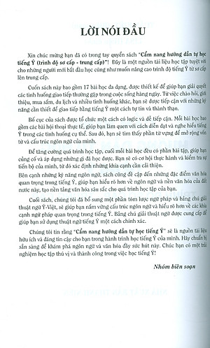 Cẩm Nang Hướng Dẫn Tự Học Tiếng Ý Trình Độ Sơ Cấp - Trung Cấp 