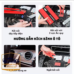 Kích Bình Ô Tô, Bộ Kích Ắc Quy Ô Tô Đa Năng 4IN1 Soulor Kích Điện Ô Tô, Bơm Lốp Ô Tô, Sạc Dự Phòng, Đèn Pin - Hàng Nhập Khẩu