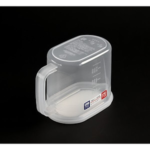 Hộp thực phẩm có tay cầm Nakaya 1000ml,  nắp bằng nhựa PE mềm dẻo, khả năng chịu được nhiệt từ -20~ 70°C- nội địa Nhật Bản