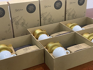 Quà Tặng Doanh Nghiệp 1 – Cà Phê 250g + Phin Nhôm + Ly Sứ – REAL BEAN COFFEE