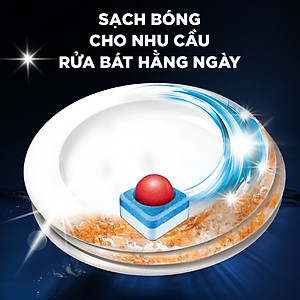 Viên Rửa Chén Bát Hương Chanh Finish Powerball Power Essential Lemon Sparkle - Túi 100 viên siêu tiết kiệm