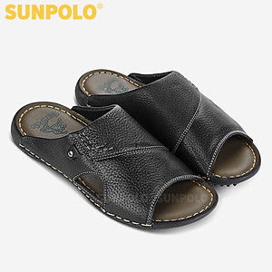 Dép Nam Quai Ngang Da Bò Sunpolo SUD21DN