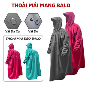 Áo Mưa Dây Kéo Cao Cấp Người Lớn Vải Dù Da Cá 1m4 - Giao màu ngẫu nhiên